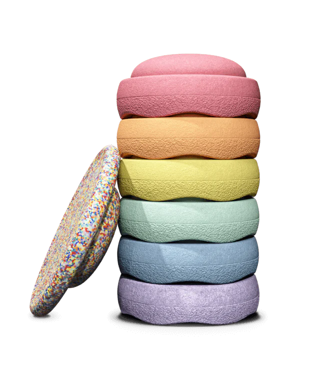 Stapelstein® Rainbow Set – 7-teiliges Set mit Balance Board für Spiel & Bewegung - Image 8